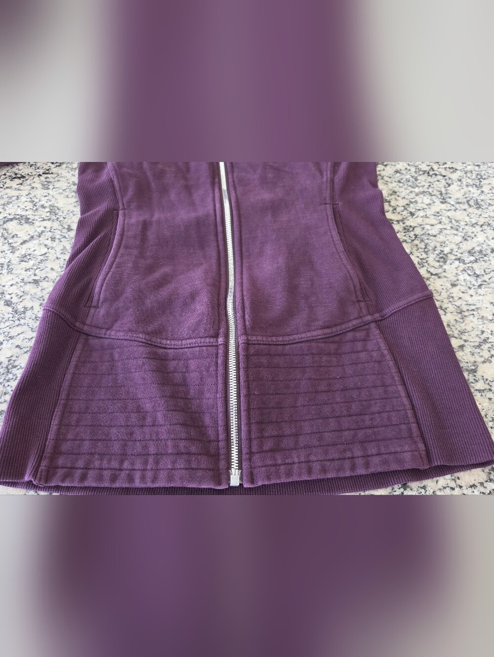 Lululemon Jacket Womens 6 Plum Zip Up Funnel Neck Thumbhole Athleisure Outdoor - Picture 14 of 14